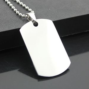 1200 stücke 50 * 28 * 1,6mm großer leerer Edelstahlkreis Pet Dog ID Tags Identifikation Tags Mode Männer Anhänger