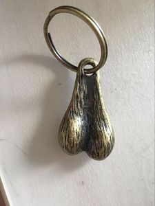 16SS BRASS BALLS keychain Metal Blank Keyring Collectable Split Ring Keyfob Key Holder Rings Women Men DIY Chains Accessories