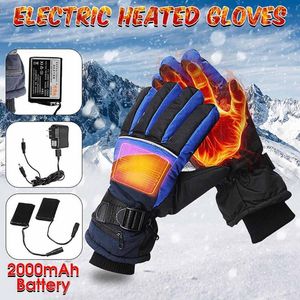 Skidhandskar 1 par elektrisk uppvärmd vinter termisk USB hand varmare pekskärm vattentät för motorcykelskidåkning