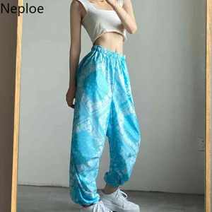 Neploe Hip Hop Spodnie Kobiety Harajuku Vintage Drukuj Trendy Casual Spodnie Set Streetwear Wysoka talia Joggers Kobiet Spodnie Spodnie 210422