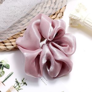 Satin Scrunchies Mädchen Elastische Haar Gummibänder Zubehör Gummi Für Frauen Krawatte Haare Ring Seil Pferdeschwanz Halter Kopfbedeckung