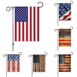 バナーフラッグスアメリカンガーデンフラグAアンドBスタイン様式の独立記念日の旗30 * 45cmリネン7月4メモリアルガーデンフラッグT2I51916