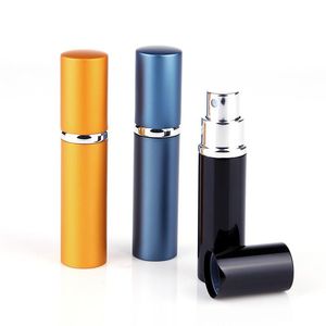 2021 Butelka Wkładu Czarny Kolor 5 ml 10 ml Mini Przenośny Refillable Atomizer Atomizer Spray Butelki Puste Kosmetyczne Pojemniki Butelki Przechowywanie