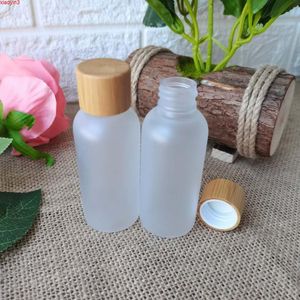 Leeg Frosted Clear Plastic Cosmetic Toner Container Flessen met Bamboe Deksel Huidverzorging Packaging Cream Jar Spray Flessles Goods