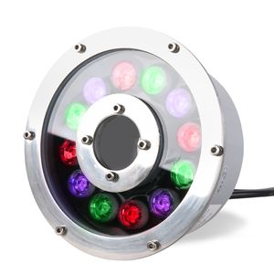 LED-fontänljus 6W 9W LED-lampor Free AC12V AC24V Undervattensbelysning Fontäner Vattentät IP68 Lampa RGB Blue Green Red