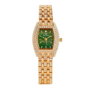 Armbandsur BS 1595 Liten kedja Full Rhinestone Strap Quartz Simple Ladies Watch Waterproof Women Elegant Dress