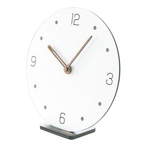 Relógios de mesa relógios clássicos relógios silenciosos quarto minimalista nórdico Sala de mesa branca de mesa de trabalho Horloge decoração em casa Ed50zz