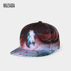 Ball Caps Marke NUZADA Original Design 3D Druck Männer Frauen Paar Baseball Kappe Frühling Sommer Herbst Hüte Qualität Knochen Snapback