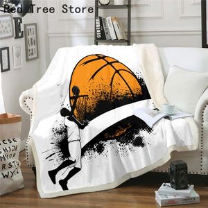 フランネルフリースのスロー毛布のための毛布のための毛布のための毛布のためのピクニックウルトラソフトバスケットボール撮影パターン子供男の子10人の寝室の装飾カバー