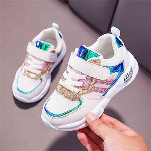 Sequins Sneakers Spring Autumn Girls Kid Shoes Children Boys Soft Outdoor Shoes Sport Casual Sneakers Girl Shoes For Kids 26-37 210329