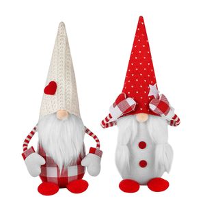 Jul Gnomes Plush Elf Dekorationer Handgjorda Skandinaviska Tomte Nordic Nisse Hem Hushåll Ornament XBJK2109