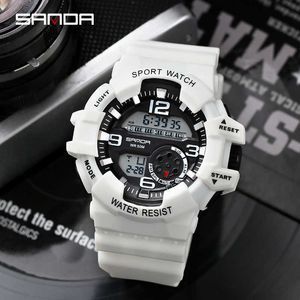 Sanda Top Luxury Sports Mens Klockor Analog Digital Militär Led Vattentät Wrist Multifunction Watch Men Relogio Masculino G1022