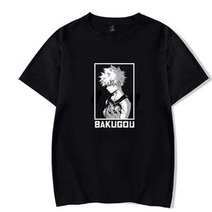 Koszulka My Hero Academia Baku Okrągły Neck Krótki Rękaw Casual Unisex Cloths Y0809