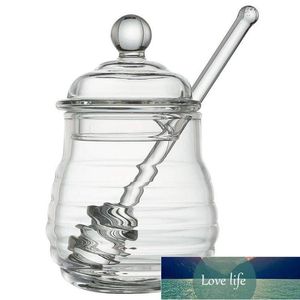 Transparent glass honey jar with lid Honey Jar with Dipper, Clear, 9 Ounces Factory price expert design Quality Latest Style Original Status