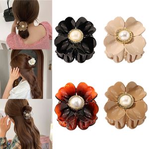 DONNA GIURNI Flower Shape Hair Clip Claw Sweet Markings Barrettes Fashion Hairpins Plastic Boemia Accessori per capelli