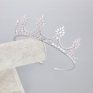 H￥rkl￤mmor Barrettes MyFeivo Full Zircon Floral Tiaras 3A CZ Wedding Hairband Simple Style Bride Jewelry Accessories HQ0895