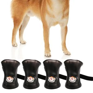 Dog Apparel 4pcs Candy Colors Boots Silicone Waterproof Rubber Pet Rain Shoes Booties S~XXL Drop July#2