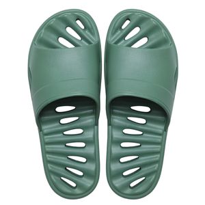 Solid Color Bathroom Slippers Summer Non-Slip Home Indoor Bath Men's Sandals Thick Soft Soles Leak Quickly Dry