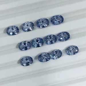 Meisidian 6x8mm البيضاوي مختبر الكسندريت الأحجار الكريمة كوروند ضوء رمادي الياقوت ستون H1015