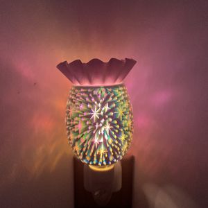 Plug In LED Diffusore di aromi Scalda cera per olio Lampada per aromaterapia con bruciatore di fragranze a fusione elettrica