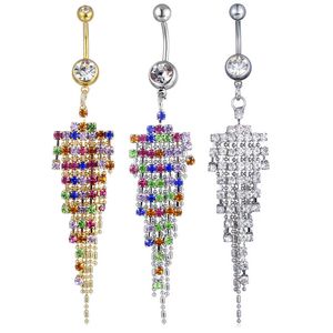 YYJFF D0038 Gem Stone Belly Navel Button Ring Mix Colors