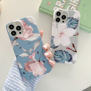 Custodie Retra Flower Leaves per Samsung S20 FE S21 Plus S10 S8 S9 A52 A72 A32 A51 A71 Nota 20 10 Plus Cover posteriore morbida per telefono