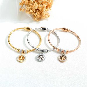 Koreanskt rostfritt stål par armband svart ros guldpläterad mode romantisk valentins dag födelsedag gåva set zircon smycken q0722