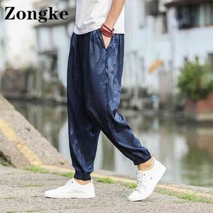 Pantaloni da uomo Zongke alla caviglia con stampa drago Pantaloni da lavoro taglia cinese 5XL per uomo Leggings moda 2022 Nuovi arrivi primavera Y220308