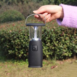 Party Favor LED Solar Hand Up Crank Dynamo Light Lantern Lamp For Outdoor Camping Hunting Hiking Sailing
