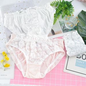 Women's Panties Women Cute Lovely Sweety Japanese Style Cotton Soft Lace Flower Sexy Breathable High Elasticity Underwear Breifs