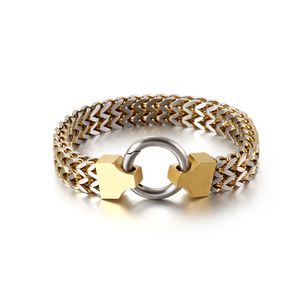 Stainless Steel Charm Punk Tennis Mesh Bracelet Multiple Colors Heavy Circle Shape For Men Accessories Jewelry