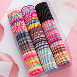 50PCS/Set Girls Colorful Basic Elastic Bands Children Cute Ponytail Holder Rubber Band Headband Scrunchies Hair Accessories