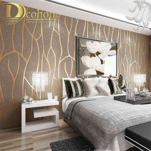 Wysokiej Jakości Nowoczesna Geometria Paski Tapeta Na ściany 3D Embossed Salon Sofa TV Tło Home Wall Paper Rolls 210722