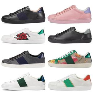 2022 Män Kvinnor Sneaker Casual Skor Ace Bee Stripes Flat Shoe Low Top Walking Sport Trainers Broderi Tiger Stars Chaussures Pour Hommes