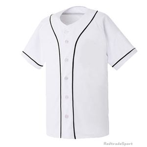 Dostosuj Koszulki Baseball Vintage Puste Logo Szyte Nazwa Numer Niebieski Zielony Krem Czarny Biały Czerwony Mężczyzna Kobiet Dzieci Młodzież S-XXXL 1FGGL