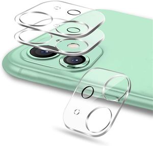 3D Full täckningsskärmsskydd Rensa transparent kameralins tempererat glas med flashcirkelskydd för iPhone 14 Pro Max 14pro 13 11 11Pro 12 mini 12pro