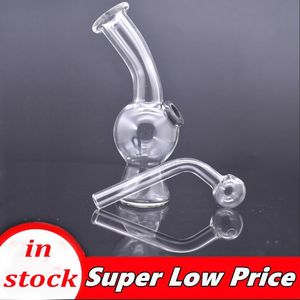 Mini Dab Rig Szkło Bong Water Rury Banger Bowl Heady Mini Wax Oil Rigns Mały Bubbler Hookh Beaker Bong 2szt