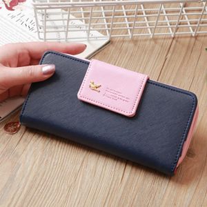 Wallets Women Female Fashion Slim Zipper Long Purse Women's Leather Wallet Cards Holder Phone Large Capacity Purses