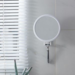 Spiegel, verstellbarer Badezimmerspiegel, bohrfreier Wandtyp, selbstklebender Waschtisch mit Saugnapf, zusammenklappbar, für die Dusche