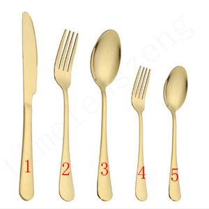 Set di stoviglie Confronta con articoli simili Posate in argento dorato posate per uso alimentare set di posate in argento con coltello forchetta cucchiaio cucchiaino FF032203