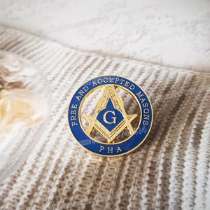 Wholesale Masonic Capel Pins Badge Mason Freemason Gold Plating Free Free и принятых масонов PHA BLM8