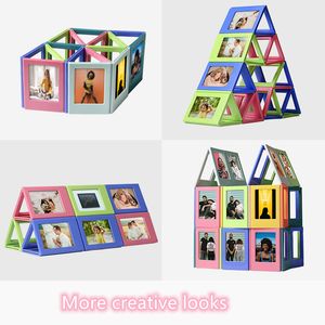 Mini Colorful DIY Magnetic Photo Frame Fridge Refrigerator Magnet Picture Frame for Holding 3 Inch Photos