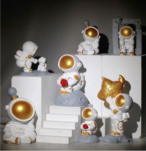 Série Astronauta Ornamentos Decorativos Objetos Feitos à mão Luz Luxo Luxo Criativo Escritório Desktop Model Ornaments Decore Astronautas Ornamento