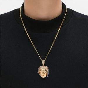 Market Out Raper XXX Naszyjnik Wisiorek Upamiętniający Gold Silver Plated Mens Hip Hop Biżuteria Prezent