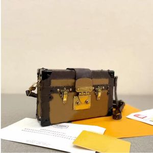 petit malle bags Classic mini trunk leather women's handbag purse old flower stiletto bag small horse bag magnetic buckle box