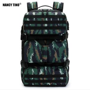 Nancy Tino 65L Taktik Askeri Açık Omuzlar Paketi Su Geçirmez Naylon Sırt Çantası Trekking Tırmanma erkek Seyahat Çantası Q0721