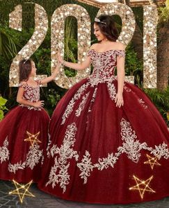 Vestidos de aos Bury Quinceanera sukienki koronkowe aplikacje słodka sukienka z ramion meksykańskie suknie balowe