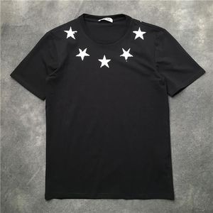 K11 toptan satış-Erkek T Shirt Yenilik Erkekler Boyun Çizgisi Filigran Yıldız T Shirt T shirt Hip Hop Kaykay Sokak Pamuk Tee Top Kenye K11