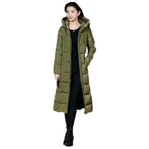 Winter Damen Baumwolle Kleidung Mode schlank M-6XL Plus Größe weiß grau schwarz Kapuzenjacke Frauen Wärme LR348 210531