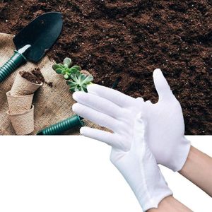 Disposable Gloves 12Pairs White Cotton Work For Dry Hands Handling Film Ceremonial Inspection Household Cleaning Tools